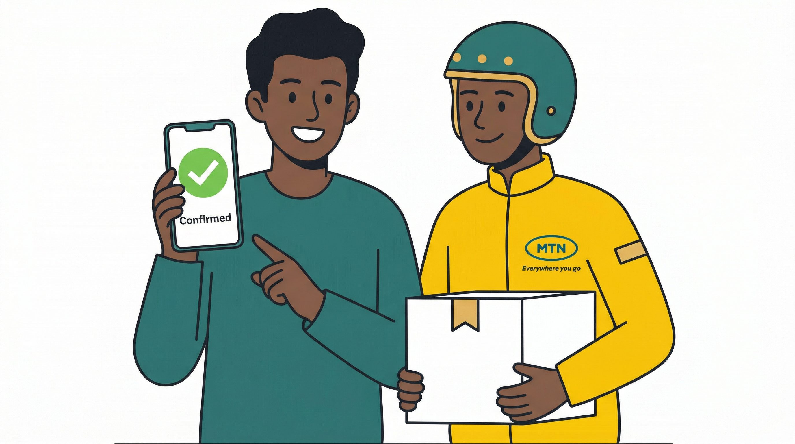 Step 3: Buyer enters delivery code on TandPay — seller gets paid instantly via MTN MoMo in Rwanda