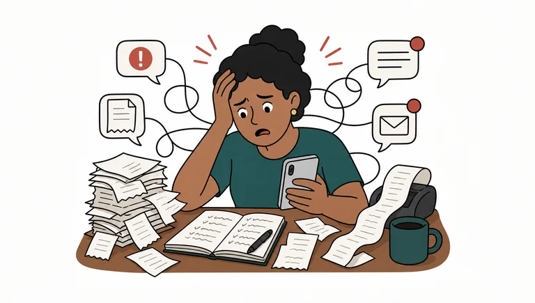 Merchant struggles to match messages, receipts, and deliveries