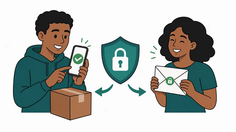 Buyer confirms delivery while seller receives protected payment through TandPay