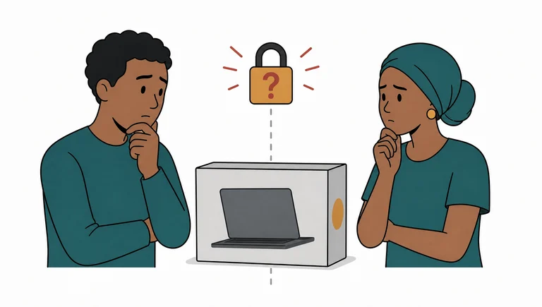Buyer hesitates before purchasing a high-value item from an unfamiliar seller